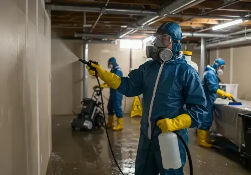 Basement Sanitization and Antimicrobial Treatment process in Lakeway, TX