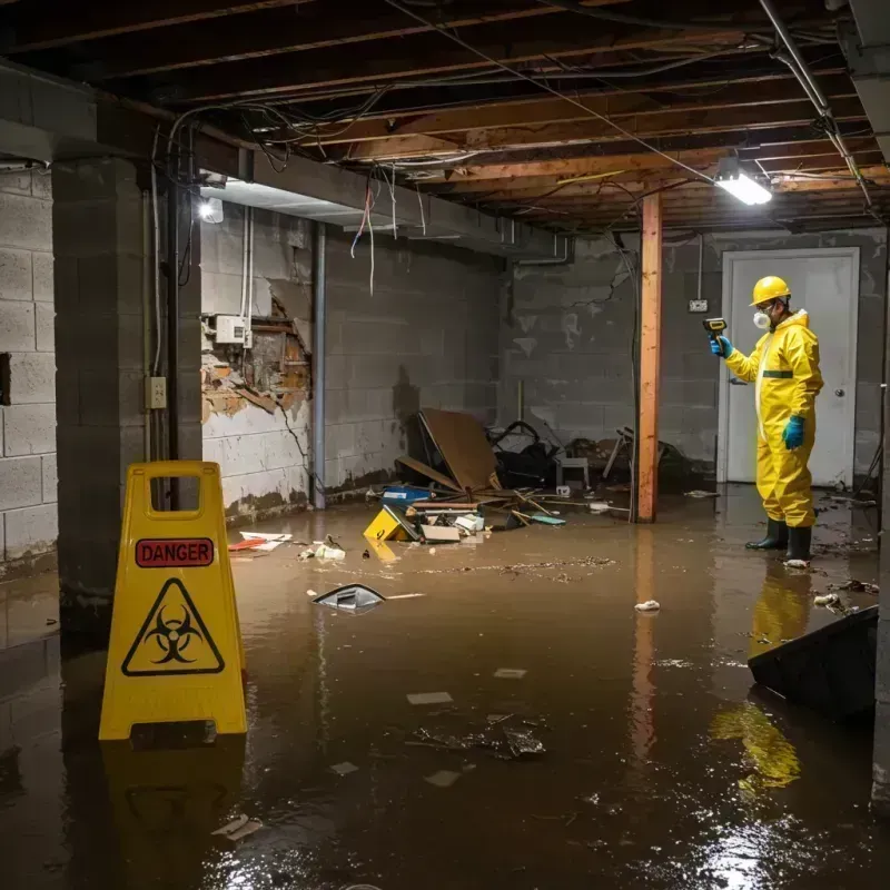 Flooded Basement Electrical Hazard in Lakeway, TX Property